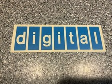 Vintage original digital equipment corporation blue and white bumper sticker picture