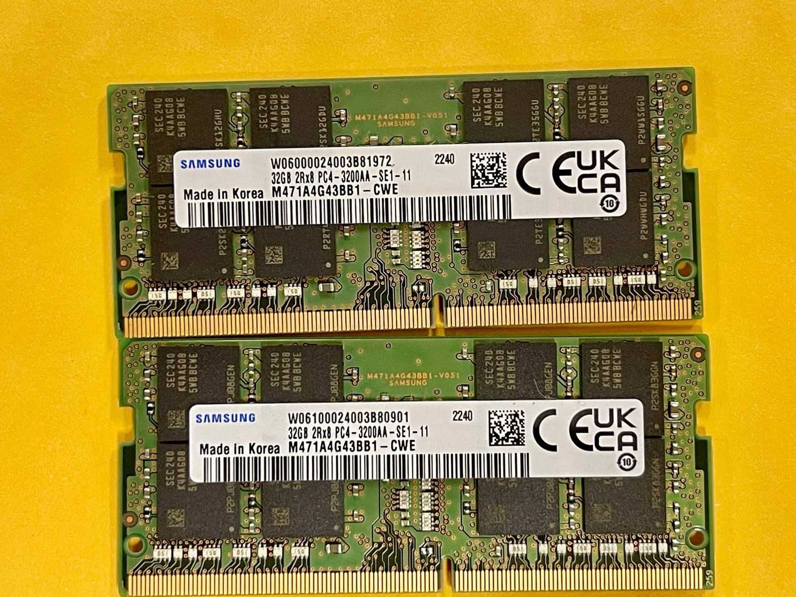 Samsung 64GB Kit 2x32GB DDR4-3200 2Rx8 SODIMM M471A4G43BB1-CWE Lenovo
