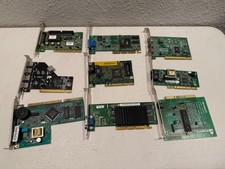 Vintage Microsoft PC Expansion Cards Mixed Lot Green Black picture