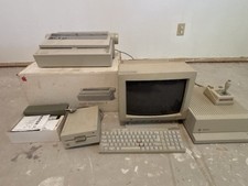 Apple IIc Vintage Computer System w/ Monitor, Printer, Disk Drive, Joystick picture