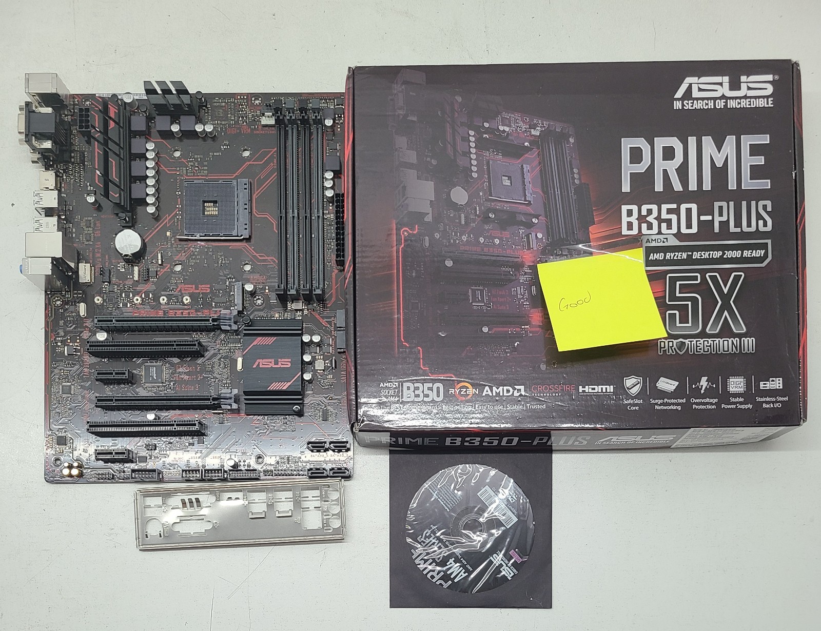 Asus prime b350-plus AM4 ATX AMD DDR4 Motherboard (FL) Asus prime b350-plus AM4 ATX AMD DDR4 Motherboard (FL)