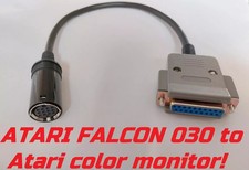 Atari Falcon 030 Video Cable SC-1224 1435 Color Low Med Resolution DB19 DB13  picture
