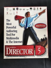 Macromedia Director 5 Power Macintosh Vintage 1996 Software CD Manuals Big Box picture