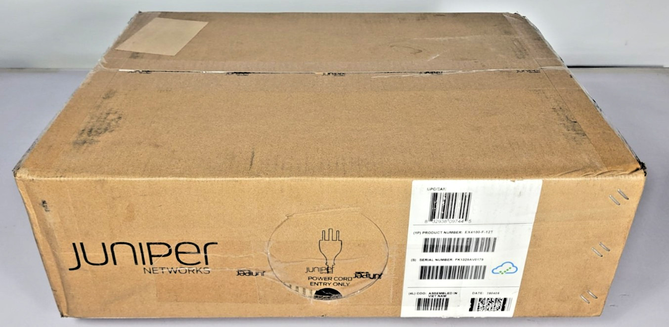 New Sealed Juniper EX4100-F-12T 12-Port Gigabit Ethernet Switch 10G SFP+ Fanless