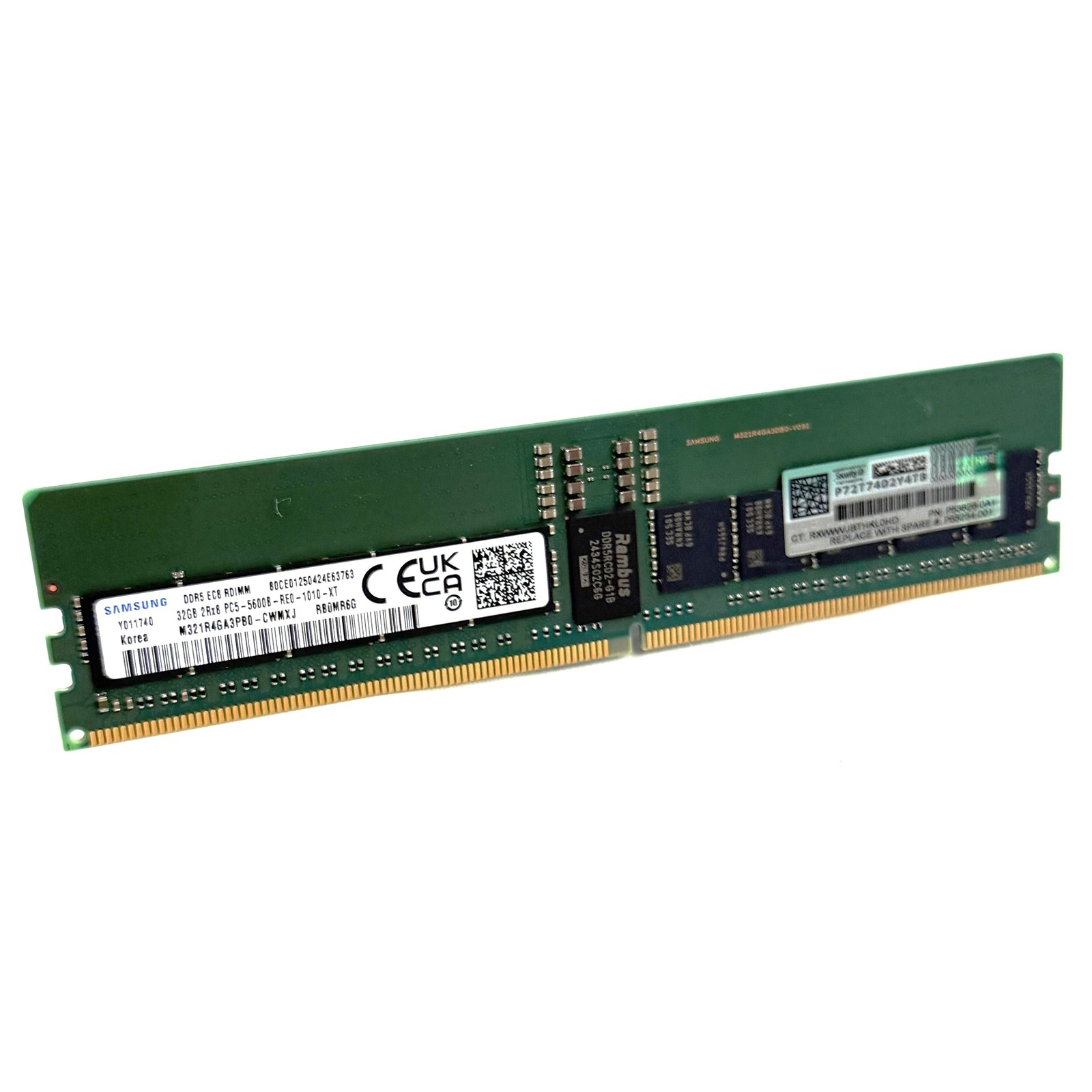 Samsung 32GB DDR5 PC5-44800 5600B EC8 RDIMM Server RAM Memory M321R4GA3PB0-CWMXJ Samsung 32GB DDR5 PC5-44800 5600B EC8 RDIMM Server RAM Memory M321R4GA3PB0-CWMXJ