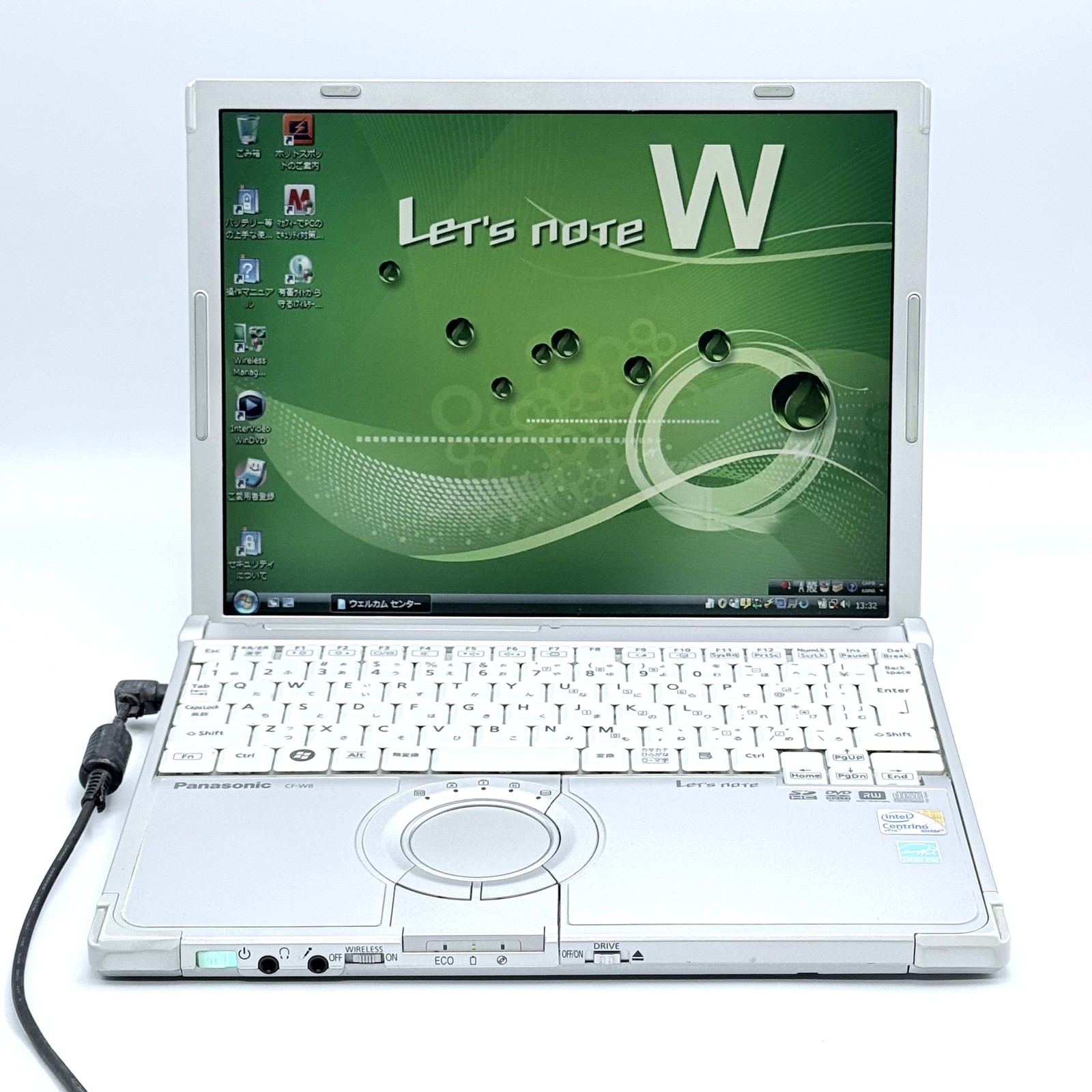Panasonic Let\'s Note CF-W8 Core DUO RAM 4GB HDD 140GB Windows Vista 12.1in DVD
