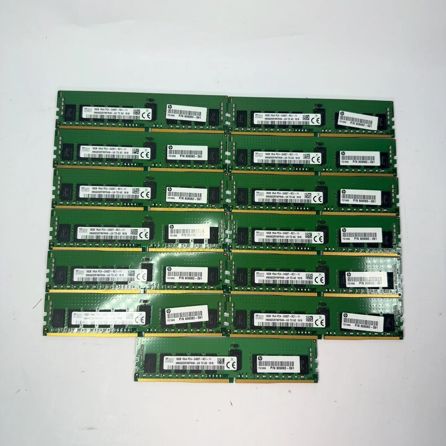 LOT OF 13x SK Hynix 2400T 16GB DDR4 2400MHz PC4-2400T Server Memory RAM