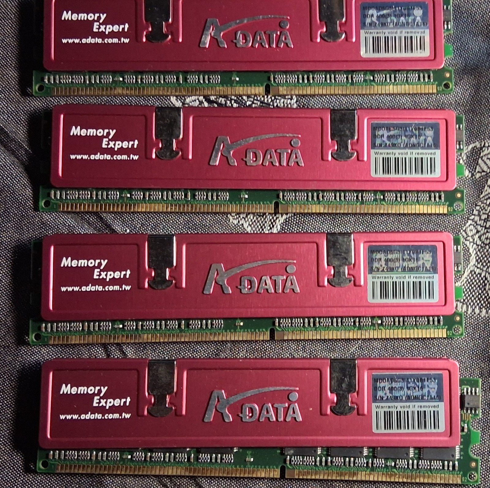 🔥 4GB Kit ADATA Memory Expert DDR 400 PC-3200 Desktop RAM Retro Gaming Quad Set