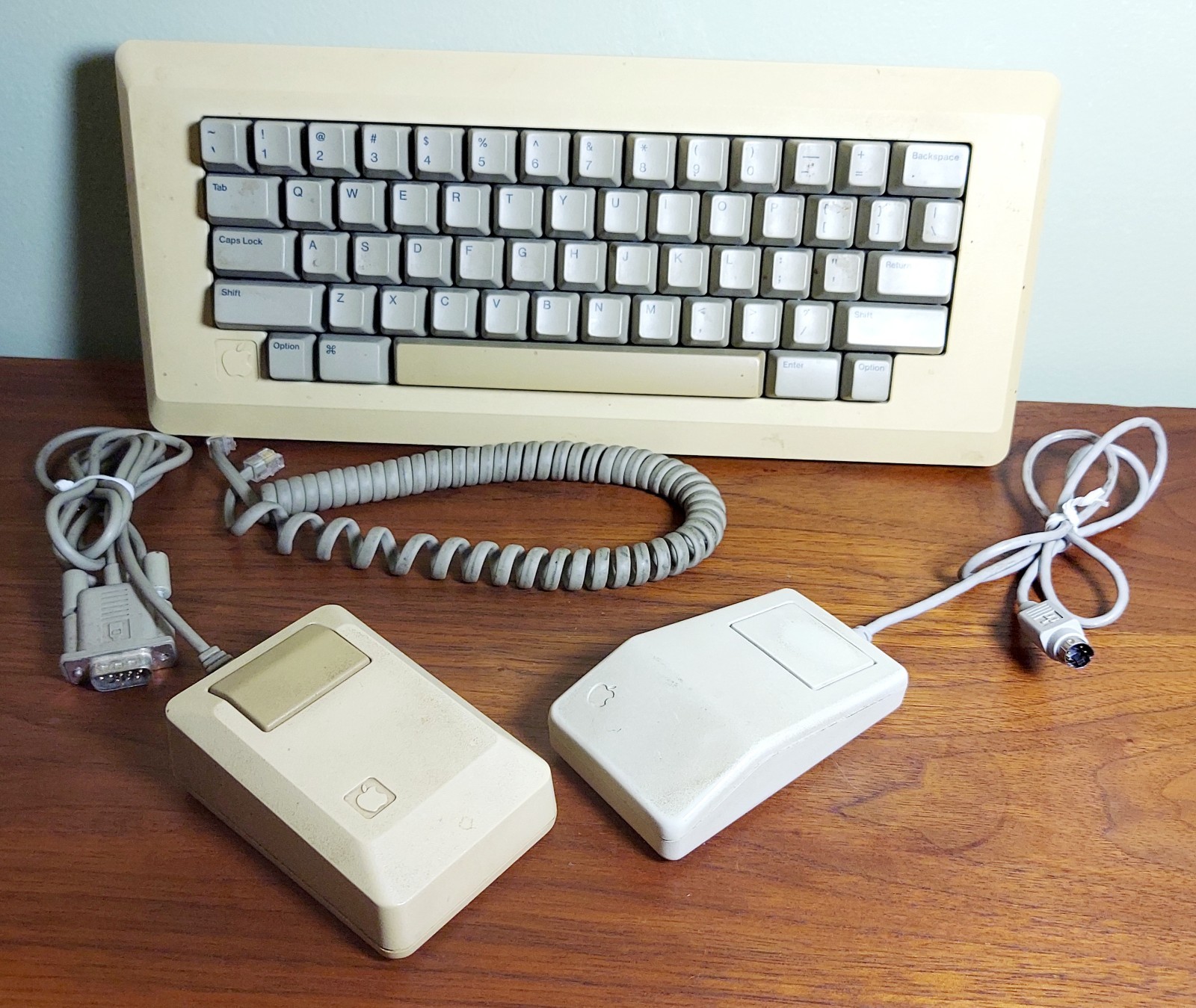 Vintage APPLE Computer Keyboard M0110 and Mouse LOT M0100 & Desktop Bus Vintage APPLE Computer Keyboard M0110 and Mouse LOT M0100 & Desktop Bus