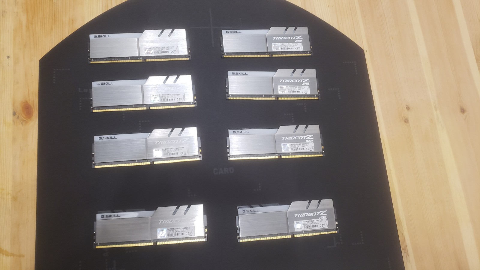 G.SKILL Trident Z RGB 128GB 8x16GB DDR4 2933 CL14 F4-2933C14Q2-128GTZRX Tested