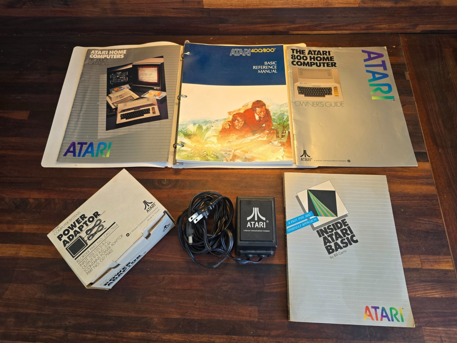 Vintage Atari 400 800 Manuals Lot C017945 Power Supply Tested Original Box