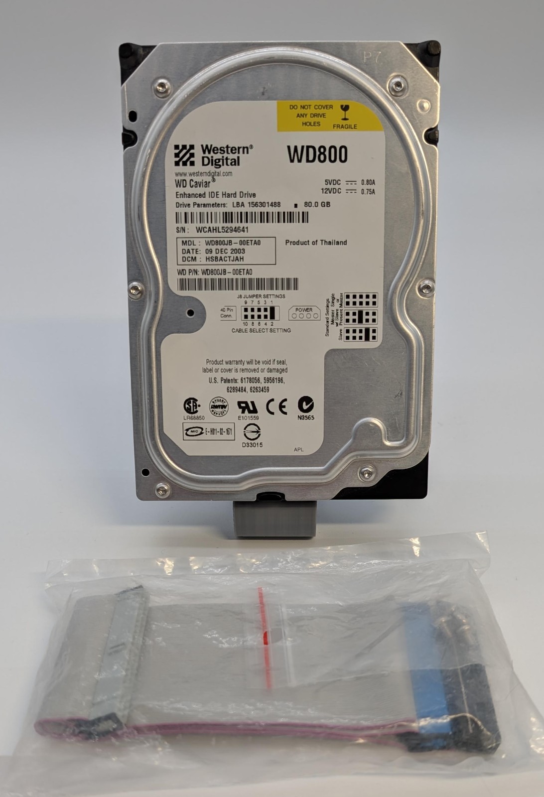 Vintage Western Digital Caviar SE WD800JB 80GB 7200RPM 3.5\