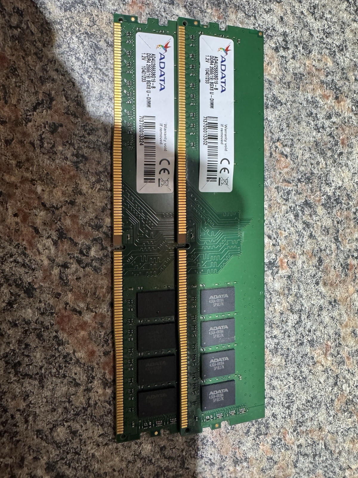 ADATA DDR4 RAM 2666MHZ 16GB (2x8) TESTED WORKING ADATA DDR4 RAM 2666MHZ 16GB (2x8) TESTED WORKING