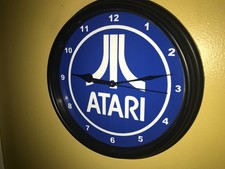 Atari Video Game Console Arcade Man Cave Advertising Clock Sign picture