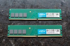 Micron Crucial 32GB (16x2) DDR4-3200 UDIMM 1.2V CL22 CT16G4DFRA32A.C8FE picture