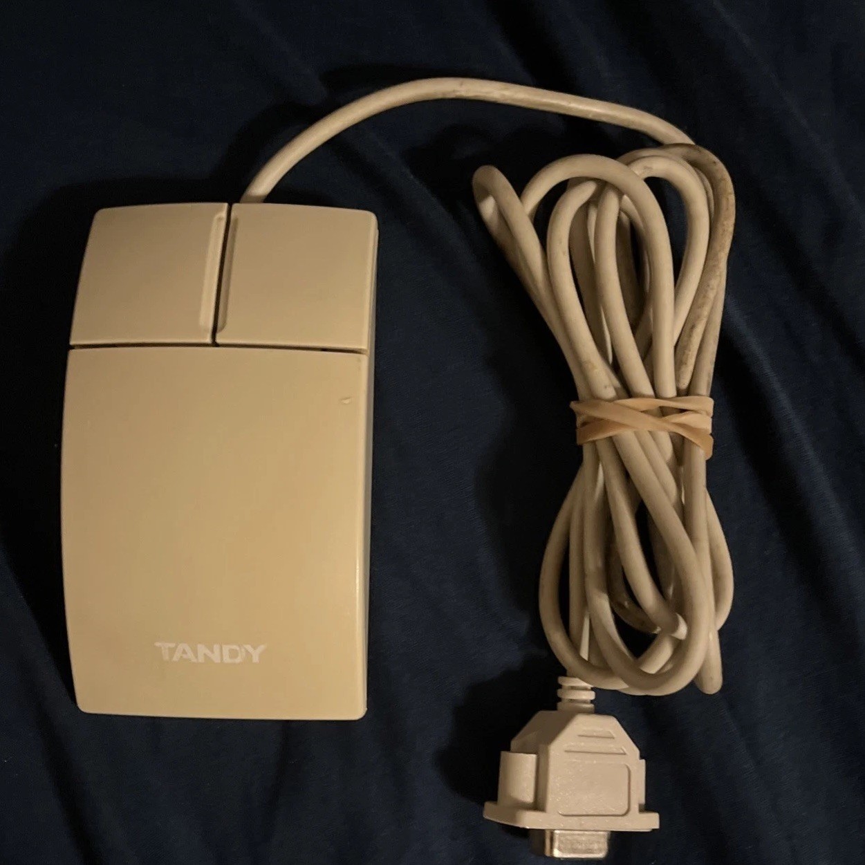 UNTESTED Vintage Tandy Computer 2 Button Combi Serial Mouse 25-2001