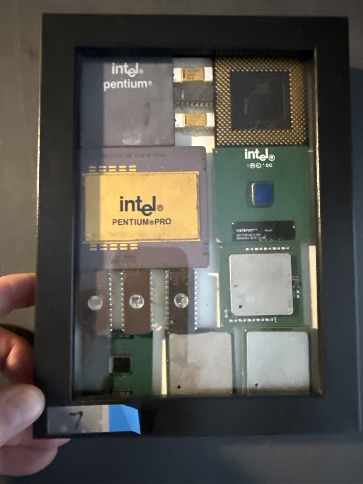 Intel Shadow Box For The Collectors. Vintage Components. All Intel Chips. Rare. Intel Shadow Box For The Collectors. Vintage Components. All Intel Chips. Rare.