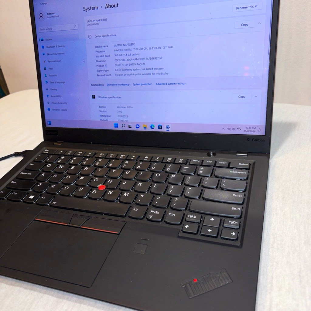 Lenovo ThinkPad X1 Carbon 6th Gen 14 Lenovo ThinkPad X1 Carbon 6th Gen 14
