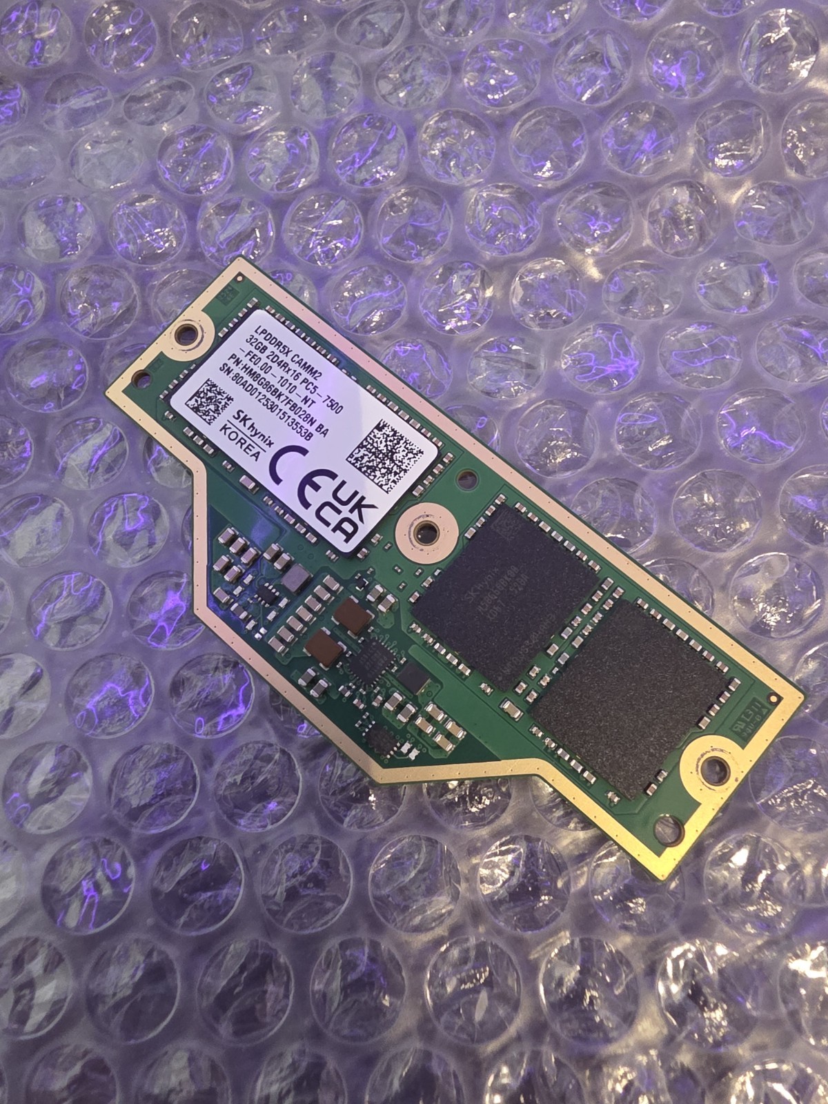 LPCAMM2 E1 32GB SK Hynix PC5-7500, WORKS WITH FRAMEWORK 13 PRO.