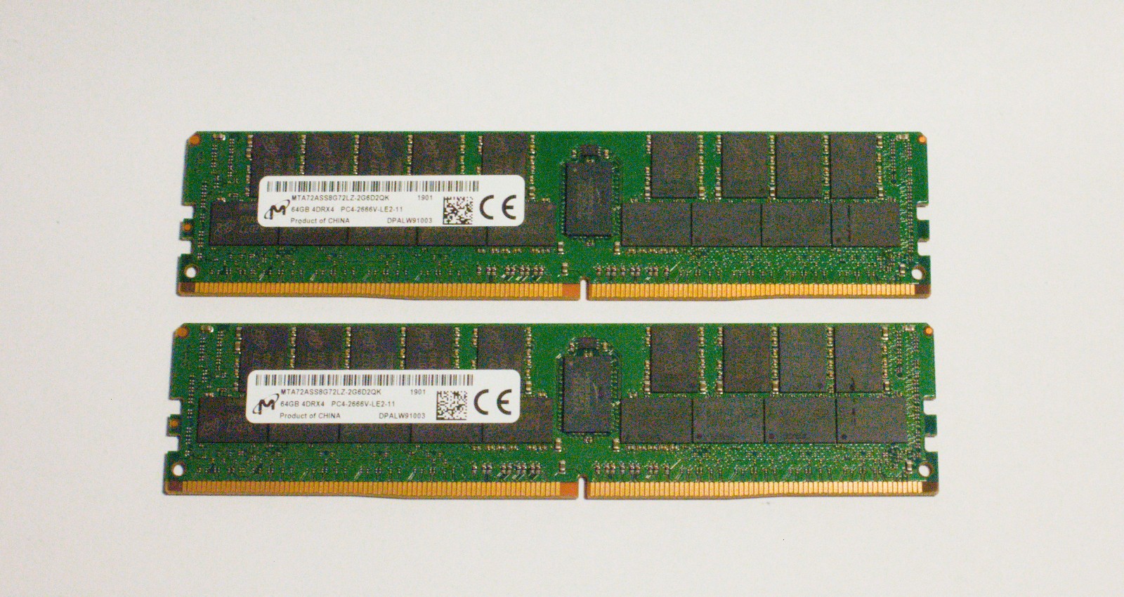 Micron 64GB PC4-2666V (2 X 64GB) DDR4-2666 LRDIMM Memory