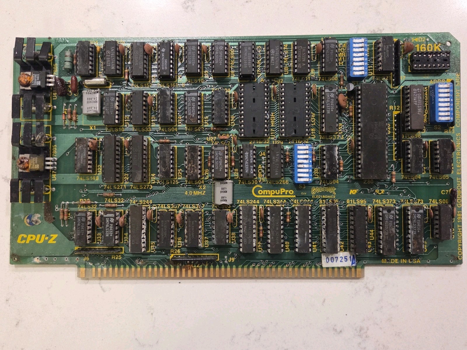 Vintage 1981 CompuPro Godbout CPU-Z Z80 S-100 Bus Processor Board Vintage 1981 CompuPro Godbout CPU-Z Z80 S-100 Bus Processor Board