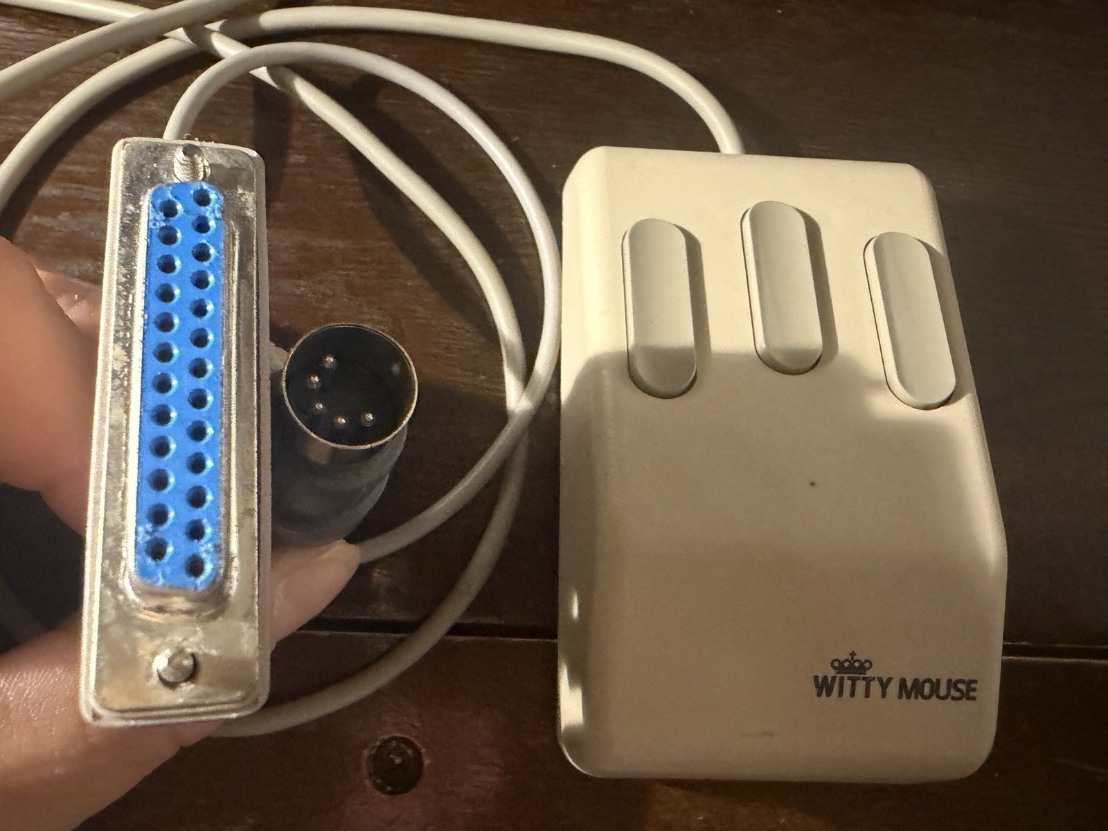 Vintage Witty Mouse 3 Button Mechanical Ball Mouse DB25 Serial PC Tested Working Vintage Witty Mouse 3 Button Mechanical Ball Mouse DB25 Serial PC Tested Working