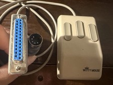 Vintage Witty Mouse 3 Button Mechanical Ball Mouse DB25 Serial PC Tested Working picture