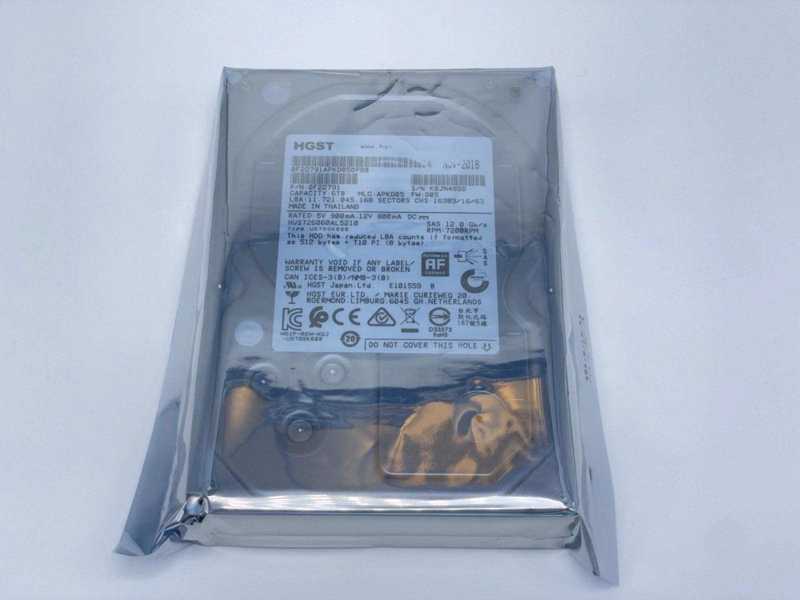 HGST HUS726060AL5210 0F22791 6TB 7.2K 3.5\ HGST HUS726060AL5210 0F22791 6TB 7.2K 3.5\