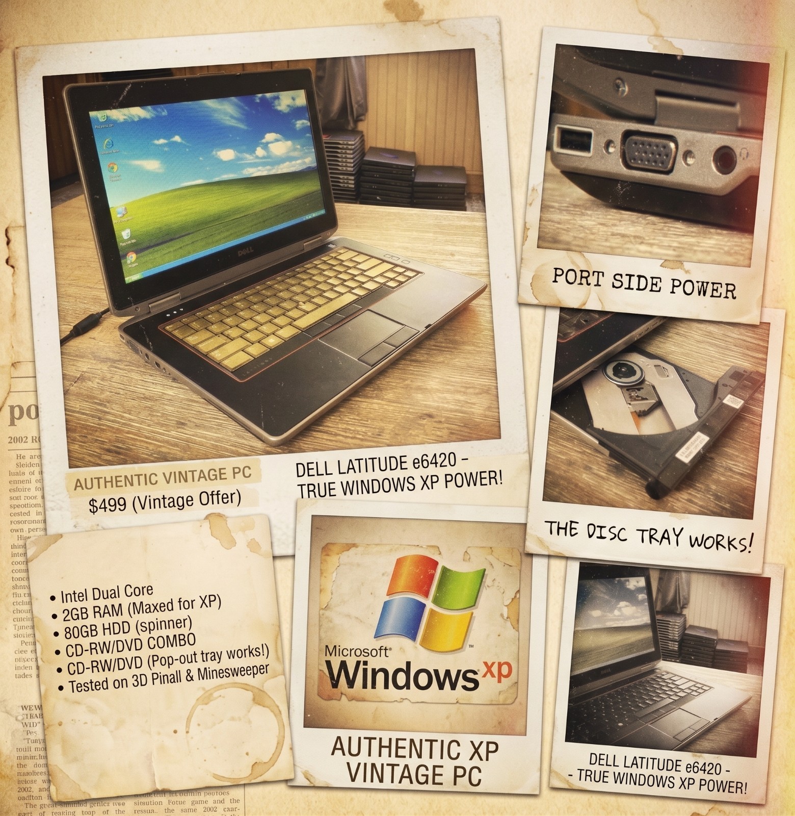 Clean Dell E6420/30 Vintage Windows XP 32 Bit Laptop i5 2ghz 4gb 80gb DVDRW Clean Dell E6420/30 Vintage Windows XP 32 Bit Laptop i5 2ghz 4gb 80gb DVDRW