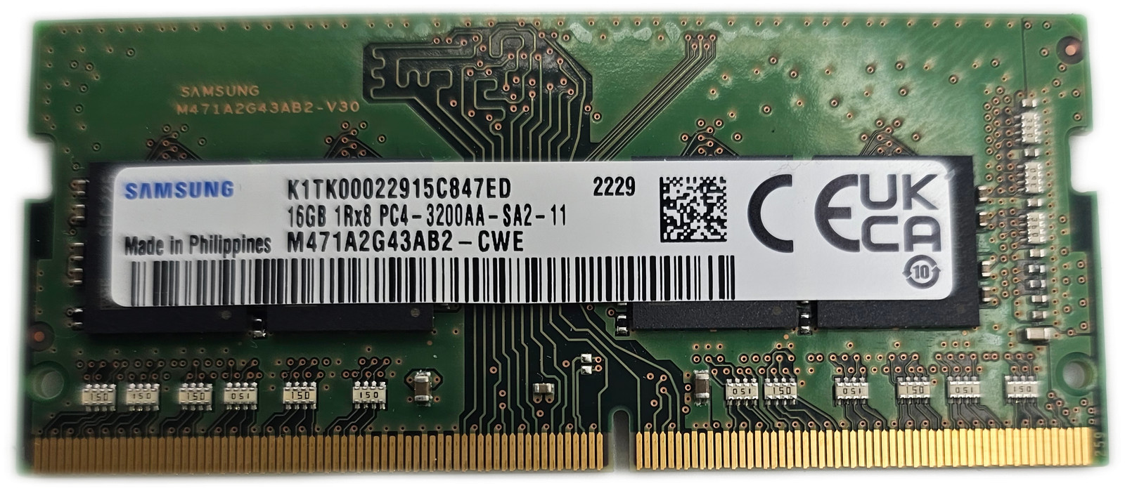 Samsung 16GB PC4- 3200AA SO-DIMM RAM Laptop Memory Samsung 16GB PC4- 3200AA SO-DIMM RAM Laptop Memory