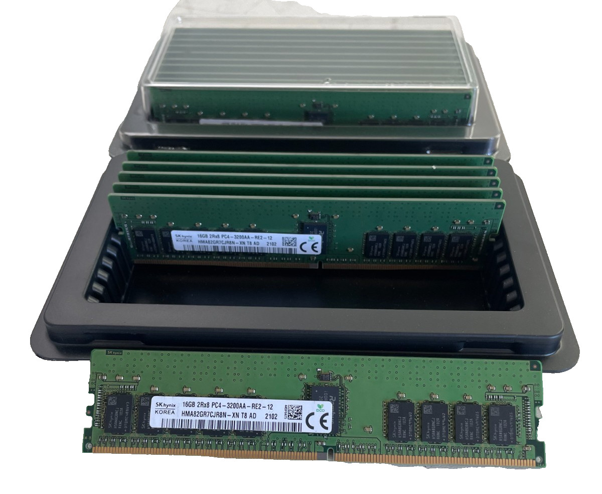 *LOT OF 16* Hynix 16GB DDR4-3200 RDIMM 2Rx8 HMA82GR7CJR8N-XN Server RAM *LOT OF 16* Hynix 16GB DDR4-3200 RDIMM 2Rx8 HMA82GR7CJR8N-XN Server RAM