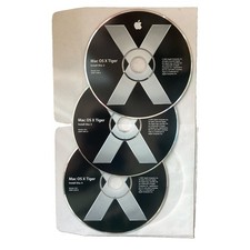 Vintage Apple Mac OS X 10.4 Tiger Retail M9639Z/A Discs 2 3 4 only (No disc 1) picture