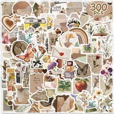 300 Pcs Vintage Aesthetic Stickers,Waterproof Vinyl Scrapbook Supplies picture