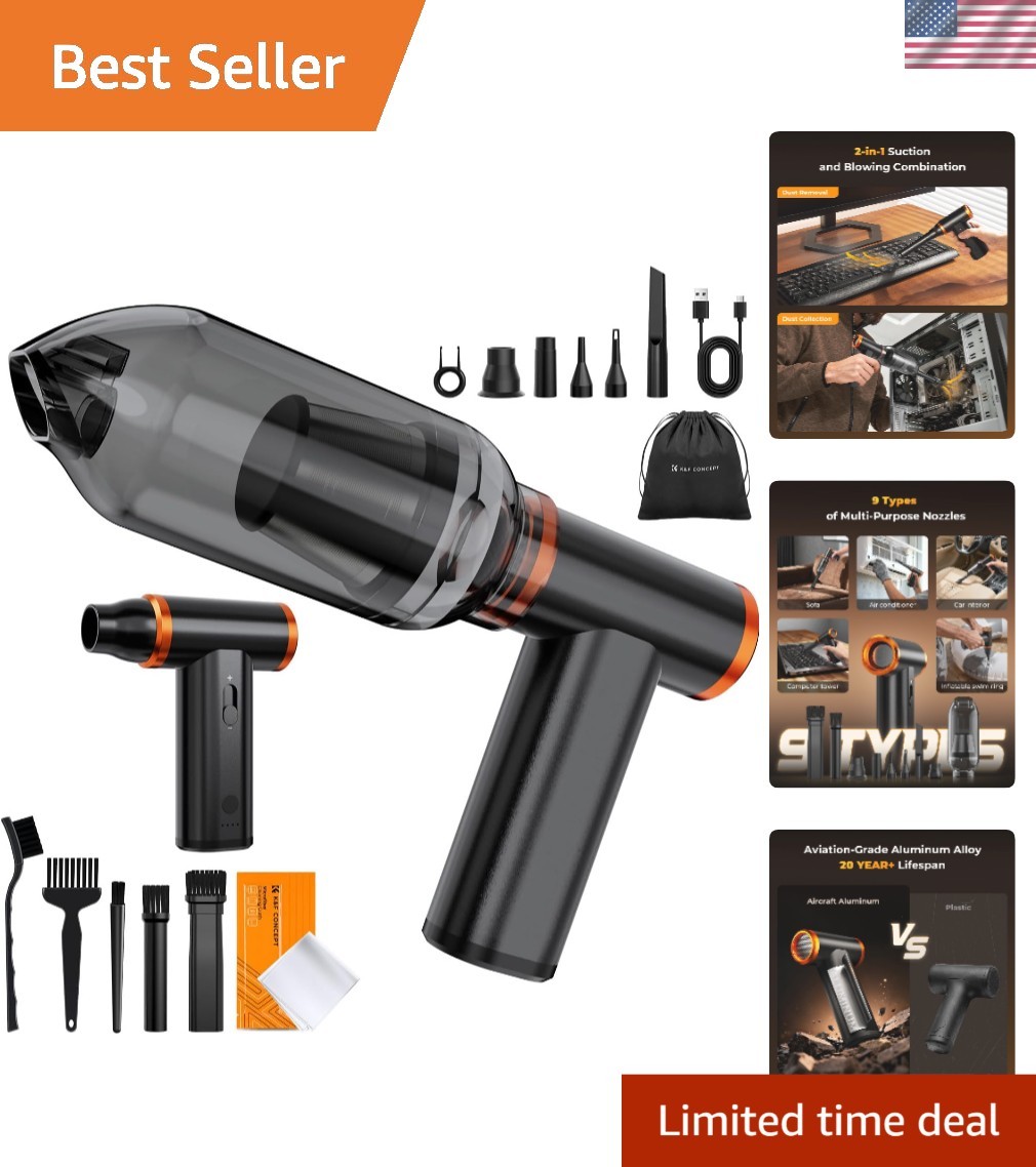 Ultimate 2-in-1 Air Duster & Vacuum - 180-Minute Battery Life for Quick Cleaning Ultimate 2-in-1 Air Duster & Vacuum - 180-Minute Battery Life for Quick Cleaning