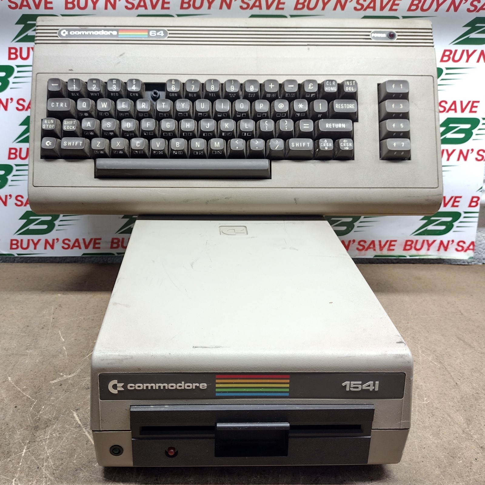 Commodore 64 Computer & 1541 Single Floppy Disk Drive - No PwrCrds - FOR PARTS Commodore 64 Computer & 1541 Single Floppy Disk Drive - No PwrCrds - FOR PARTS