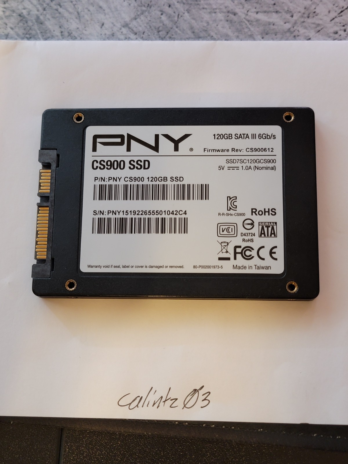 PNY CS900 120GB SATA III 6Gb/s (PNY CS900 120GB SSD) - TESTED - 96%