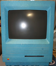 Vintage Apple Macintosh SE/30 Custom Blue Case Housing & CRT Monitor Only - Mode picture