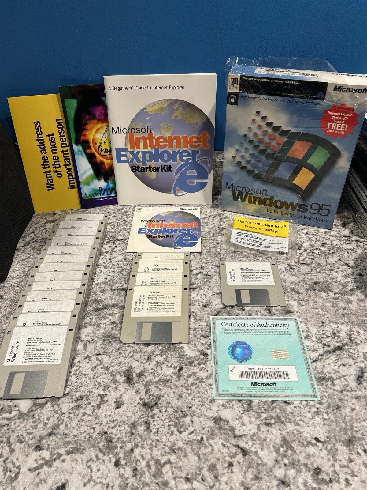 Vintage Microsoft Windows 95 Full Version COMPLETE 3.5\