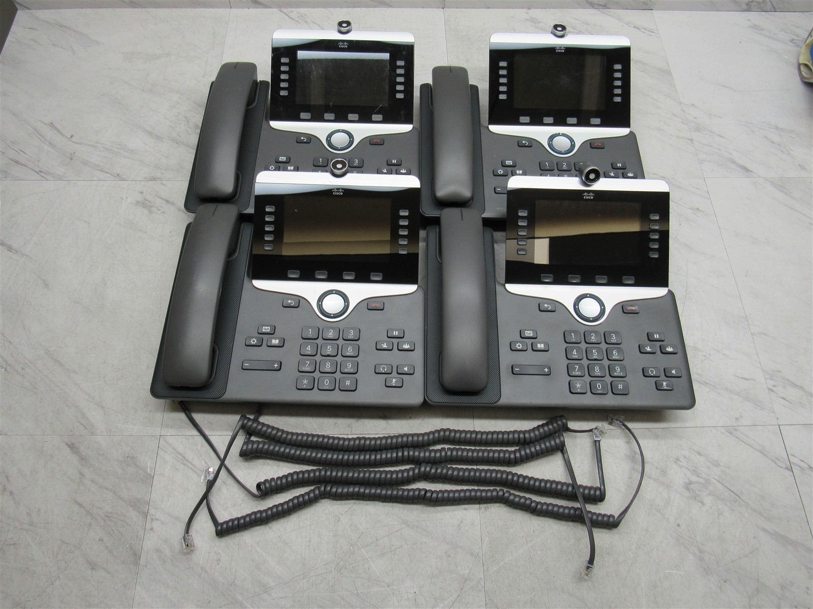 4 LOT Cisco 8865 VoIP Video IP Phone 5-Line Color Display With Handset