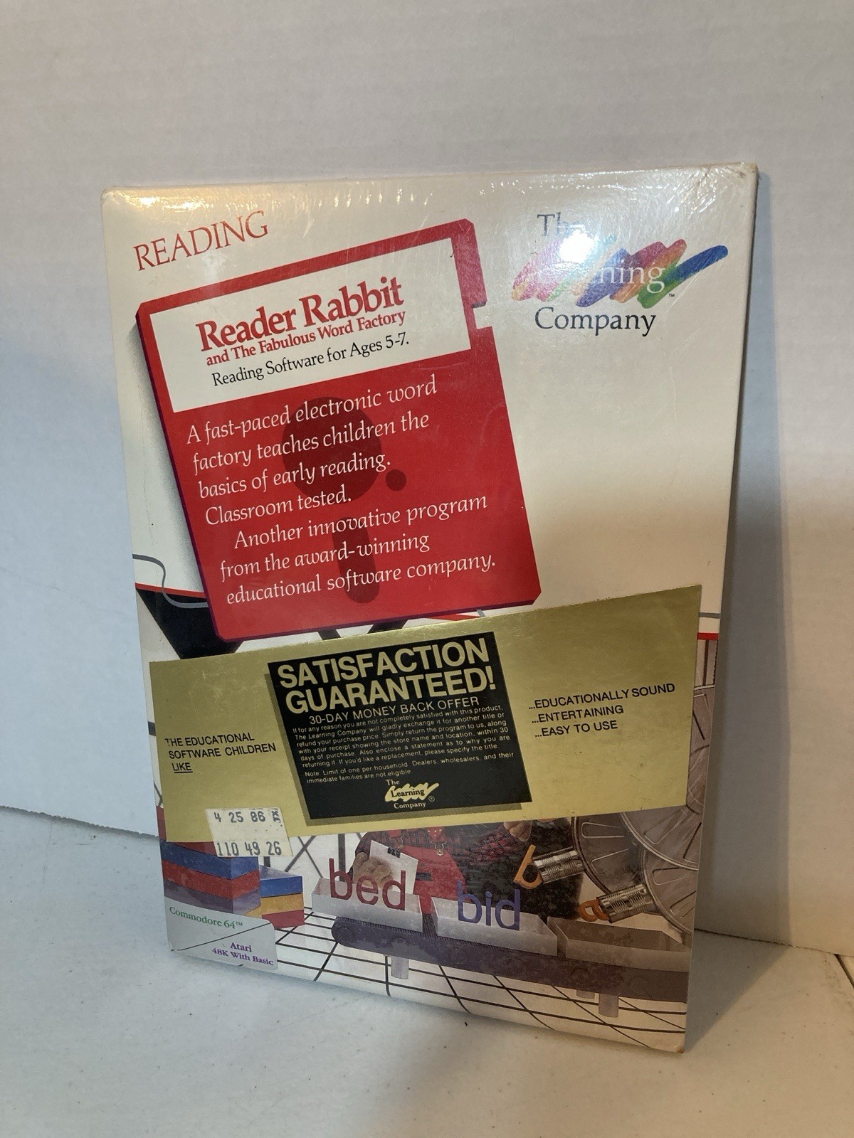 Rare Sealed Reader Rabbit Commodore 64 Game 5.25 Floppy + Atari 400 800 ...
