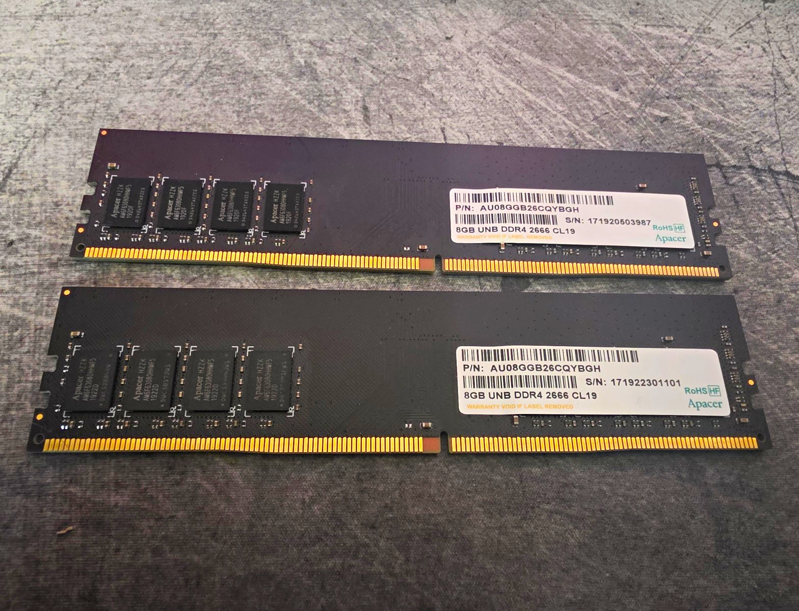 Apacer 16GB (2x8GB) DDR4-2666 CL19 UDIMM 288-Pin Unbuffered RAM