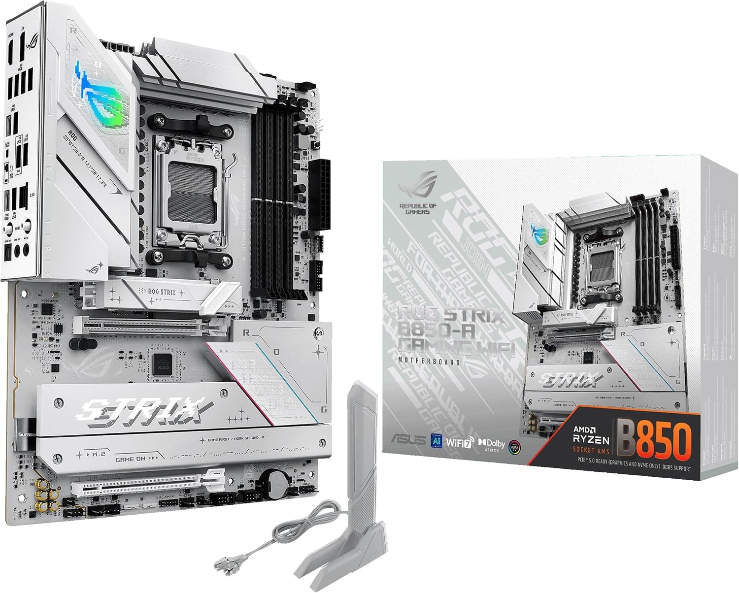 ASUS ROG Strix B850-A Gaming WiFi AM5 ATX DDR5 PCIe 5.0 WiFi 7 Motherboard ASUS ROG Strix B850-A Gaming WiFi AM5 ATX DDR5 PCIe 5.0 WiFi 7 Motherboard