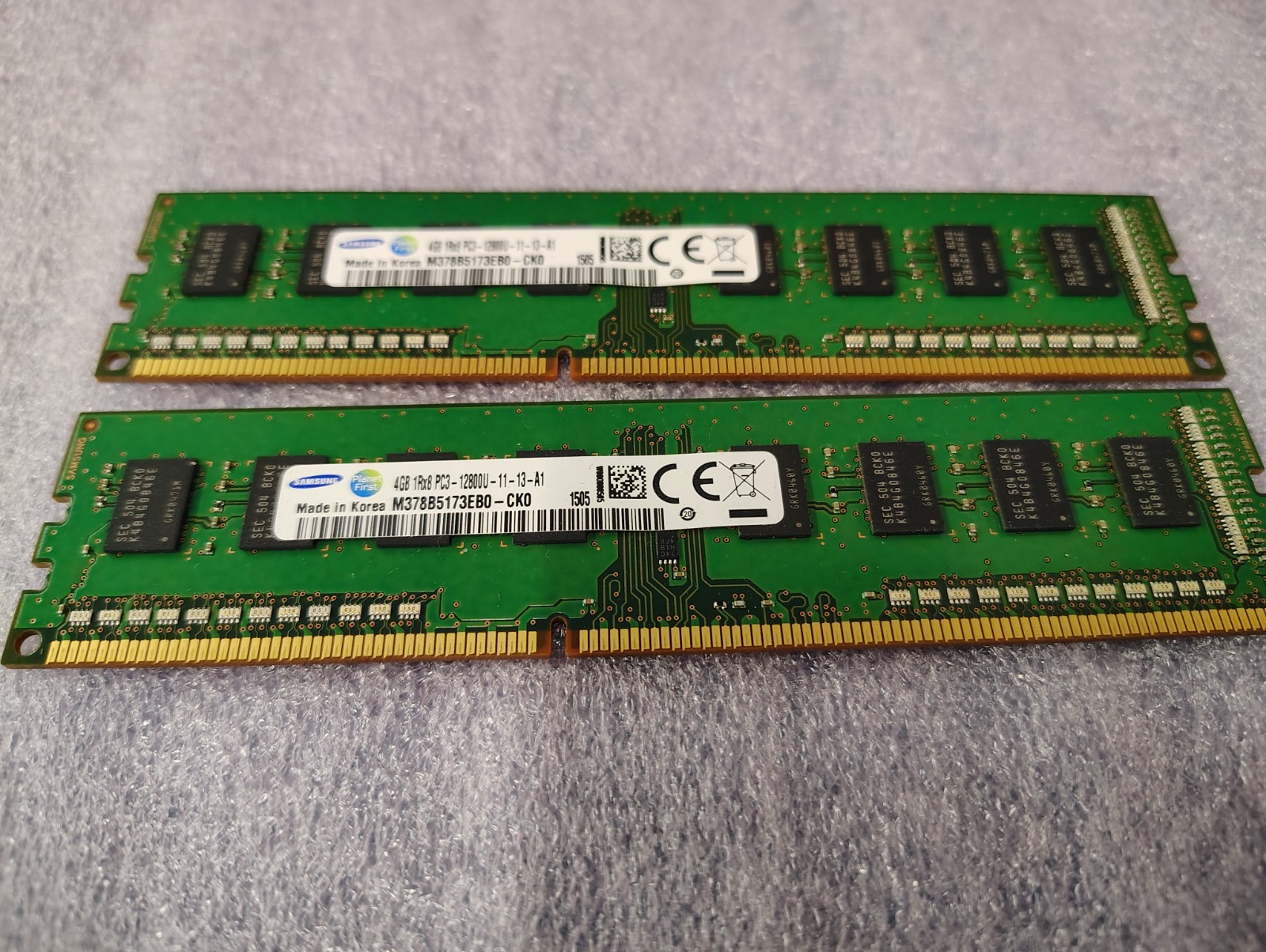 2 (pair) Samsung 4GB DDR3 desktop RAM modules 2 (pair) Samsung 4GB DDR3 desktop RAM modules