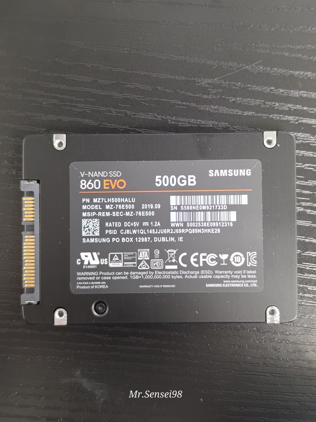 Samsung SSD, v-nand,860 EVO, 500gb, model MZ-76E500, SATA III, Health 90-98% Samsung SSD, v-nand,860 EVO, 500gb, model MZ-76E500, SATA III, Health 90-98%