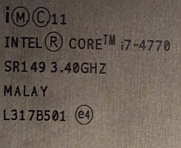 Intel Core i7-4770 CPU