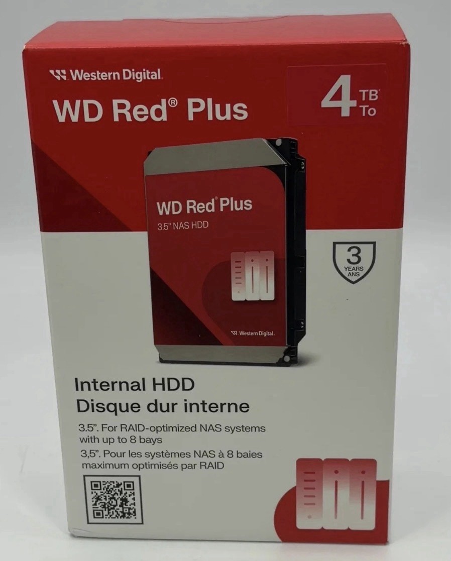 Western Dig.  WD Red Plus 4TB Internal NAS HDD SATA III 3.5