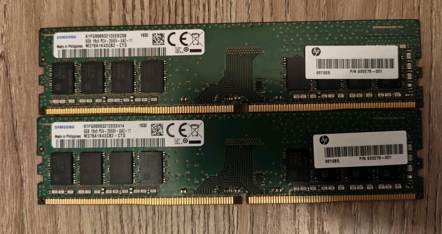 Samsung 8GB DDR4 2666 NON-ECC UDIMM RAM PC4-2666V-ED2 M378A1K43CB2-CTD