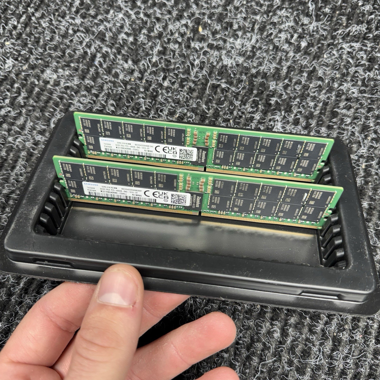 Lot Of 2 Samsung 64GB (1x64GB) 2Rx4 PC5-4800B DDR5 Ram ECC Server Memory Tested