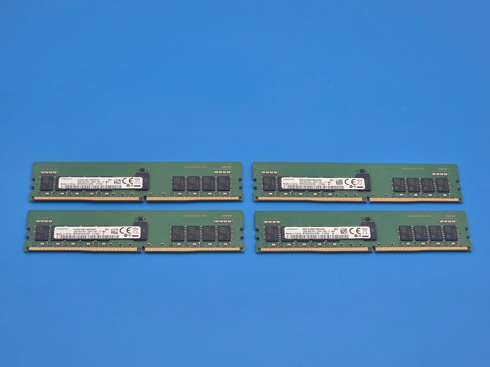 64GB Kit (4x16GB) - 16GB DDR-4 2666V ECC Reg Samsung M393A2K43CB2-CTD6Q Tested