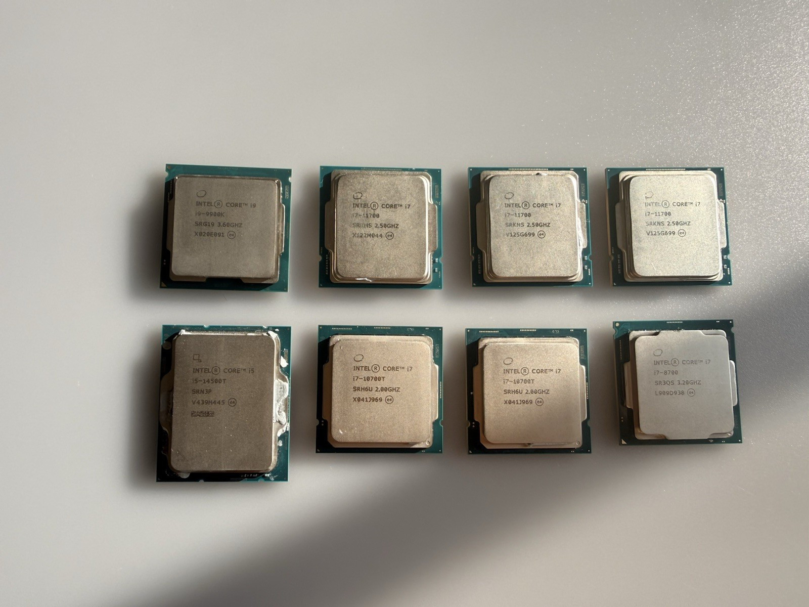 LOT OF 8 Mixed Model Intel i9-9900K, i7-11700, i7-10500T, i5-14500T, i7-8700